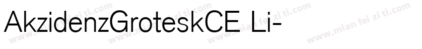 AkzidenzGroteskCE Li字体转换